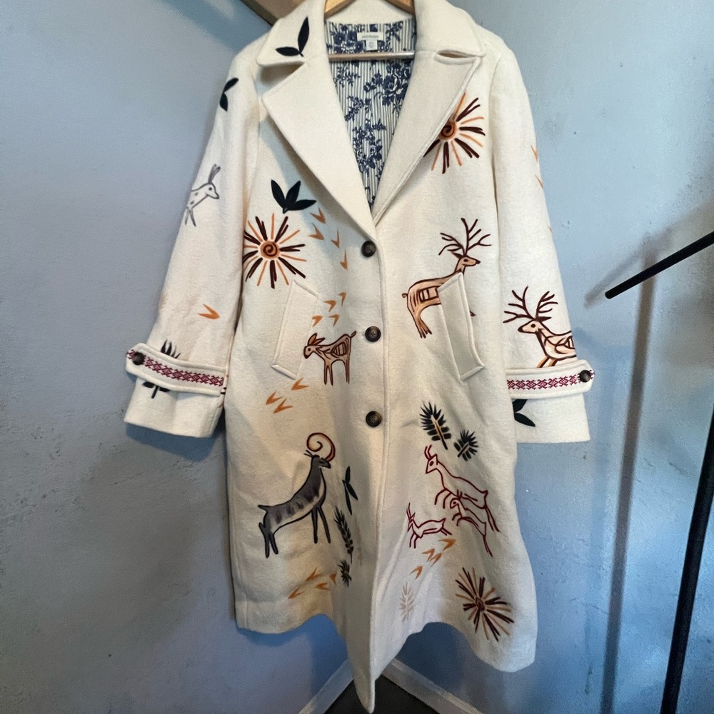 Sundance Cream Embroidered Coat